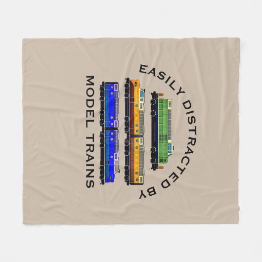 変更文字簡単に配車された鉄道模型ディーゼル フリースブランケット (正面(横))