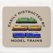変更文字簡単に配車された鉄道模型ディーゼル マウスパッド (正面)
