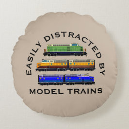 変更文字簡単に配車された鉄道模型ディーゼル ラウンドクッション