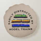 変更文字簡単に配車された鉄道模型ディーゼル ラウンドクッション (裏面)