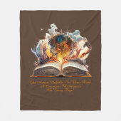 変更文字、アクションがあなたの心の中で展開する本 フリースブランケット (正面)