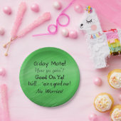 変更文字 – オーストラリア語スラング会話7" ペーパープレート (パーティー)