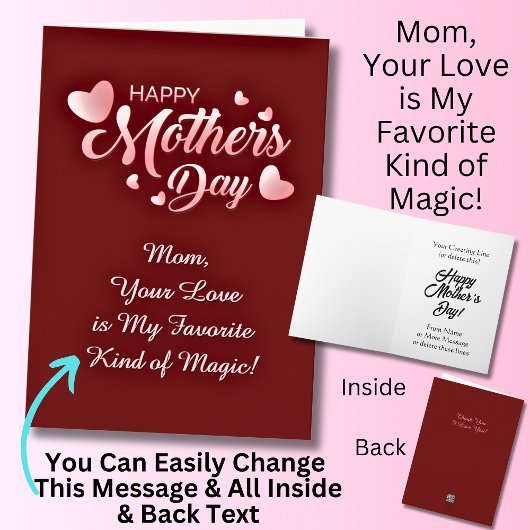 変更文字、ママ、あなたの愛は私のお気に入りの魔法 カード