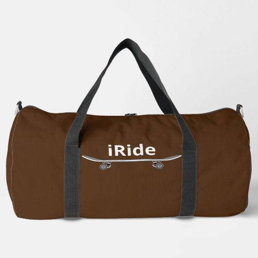 変更文字、名前の追加、iRide Skateboarder ダッフルバッグ (正面)