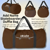 変更文字、名前の追加、iRide Skateboarder ダッフルバッグ