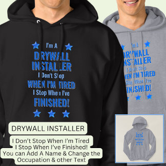 変更文字、私はDRYWALL INSTALLERではないストップ パーカ
