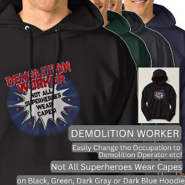変更文字、解体ワーカーすべてのスーパーヒーローではない パーカ