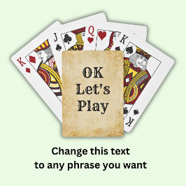 変更文字- OK遊ヴィンテージ擦り切れたグランジ トランプ