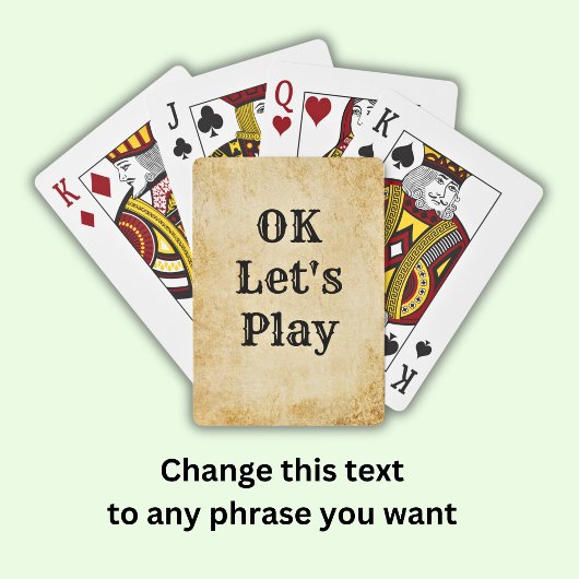 変更文字- OK遊ヴィンテージ擦り切れたグランジ トランプ