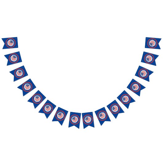 変更文字USAフラグ独立日7月4日 バンティングフラッグ (全)