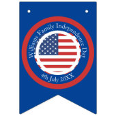 変更文字USAフラグ独立日7月4日 バンティングフラッグ (第3の旗)