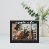 変更日新しいプランBUDGET写真結婚の ポストカード (スタンド正面)