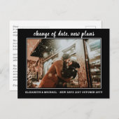 変更日新しいプランBUDGET写真結婚の ポストカード (正面/裏面)