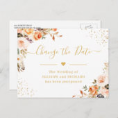 変更秋の金ゴールドフローラ ポストカード (正面/裏面)