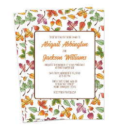 変更葉秋の結婚式 招待状