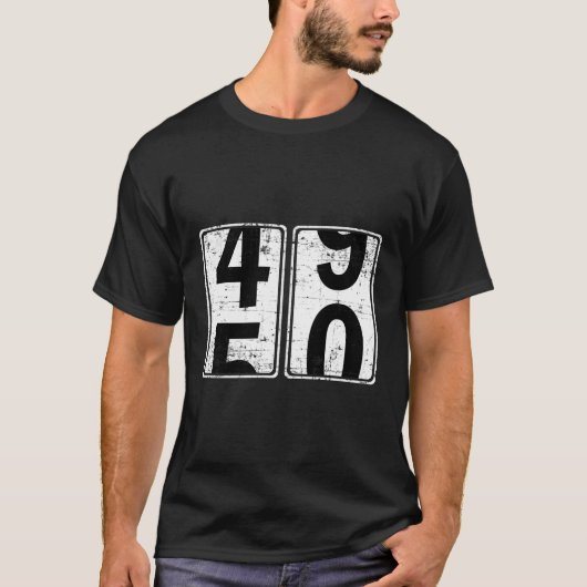 変更49-50あいさつ文誕生B日 Tシャツ (正面)