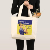 "変更"はMccain/Palinの共和党を来ています ラージトートバッグ (正面(商品))