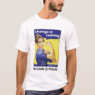 "変更"はMcCain/Palinの共和党を来ています Tシャツ