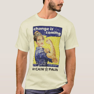 "変更"はMcCain/Palinの共和党を来ています Tシャツ
