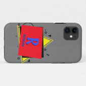 [変更]イニシャル[名前を追加] [ジオメトリレイヤの色] Case-Mate iPhoneケース (裏面(横))