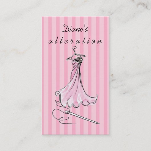 変更、仕立て、シームストレス、テーラー 名刺 (正面)