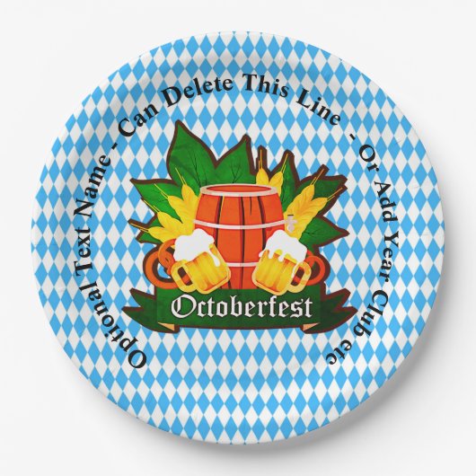 変更/削除文字追加その他の詳細Octoberfest ペーパープレート (正面)