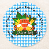 変更/削除文字追加その他の詳細Octoberfest ラウンドペーパーコースター (正面)