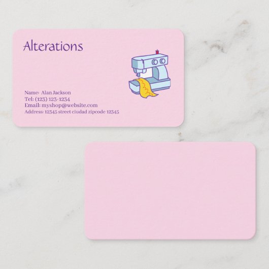 変更 名刺 (正面/裏面)