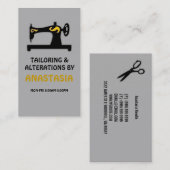 変更、衣服、テーラー、シームストレスヴィンテージ 名刺 (正面/裏面)