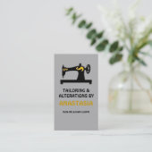 変更、衣服、テーラー、シームストレスヴィンテージ 名刺 (スタンド正面)