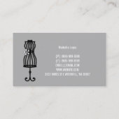 変更、衣服、テーラー、シームストレスヴィンテージ 名刺 (裏面)