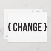 変更 – 角括弧 – 黒と白 ポストカード (正面/裏面)