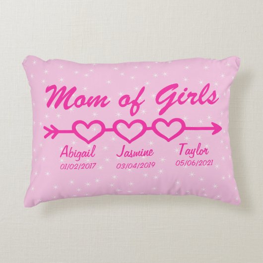 変更Add Children Names Date Mom Boho Arrow アクセントクッション (正面)