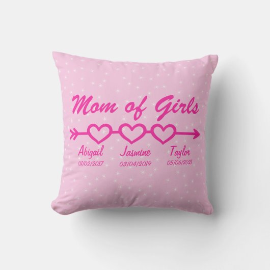 変更Add Children Names Date Mom Boho Arrow クッション (正面)