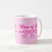 変更Add Children Names Date Mom Boho Arrow コーヒーマグカップ (正面右)
