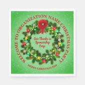 変更ALL文字団体や組織クリスマスランチ スタンダードランチョンナプキン (正面)