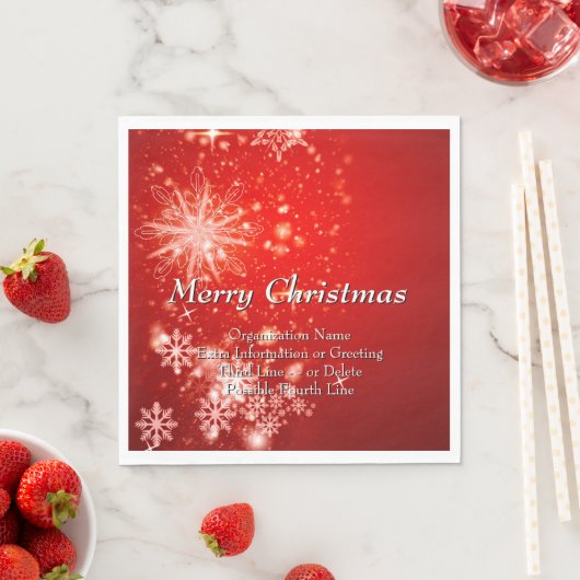 変更ALL文字団体や組織クリスマスランチ スタンダードランチョンナプキン (インサイチュ)