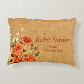 変更any文字おばあちゃんエスト祖母ベージュベビー アクセントクッション (裏面)