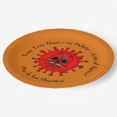 変更ANY文字ディアデロスミュートスレッド – オレンジ9" ペーパープレート (アングル)