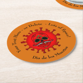 変更ANY文字ディアデロスミュートスレッド – オレンジ ラウンドペーパーコースター