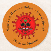 変更ANY文字ディアデロスミュートスレッド – オレンジ ラウンドペーパーコースター (正面)