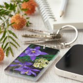 変異オダマキ（植物）野草 キーホルダー (正面右)