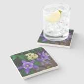 変異オダマキ（植物）野草 ストーンコースター (横)