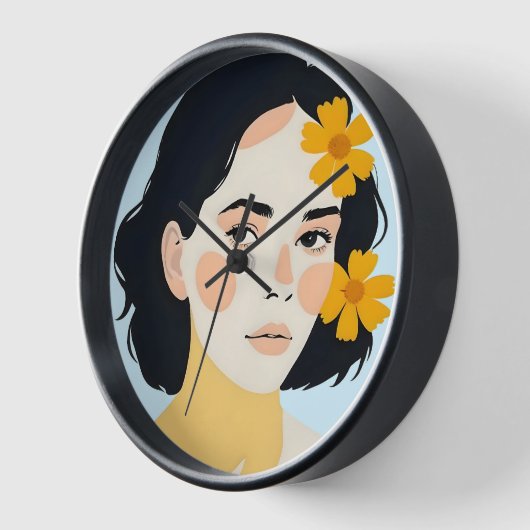 変異ヒト 壁時計 (傾斜)