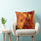 変色して茶色がかったオレンジ色のカーニバルマスク クッション (椅子)