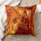 変色して茶色がかったオレンジ色のカーニバルマスク クッション (ブランケット)