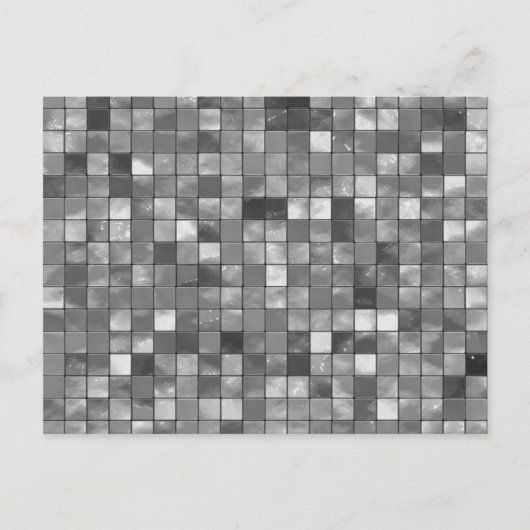 変色白黒タイルパターン ポストカード (正面)