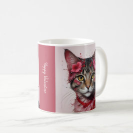 変装したかわいい猫 - ぴったりなバレンタインの楽しみ コーヒーマグカップ