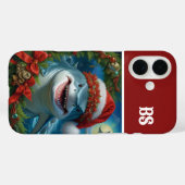 変装したクリスマスサメ – 沿岸の雰囲気 Case-Mate iPhoneケース (裏面 (横))