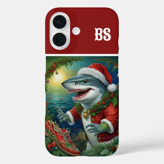 変装したクリスマスサメ – 沿岸の雰囲気 Case-Mate iPhoneケース (裏面)